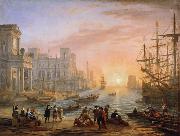 Claude Lorrain Seaport at Sunset (mk17) Germany oil painting artist